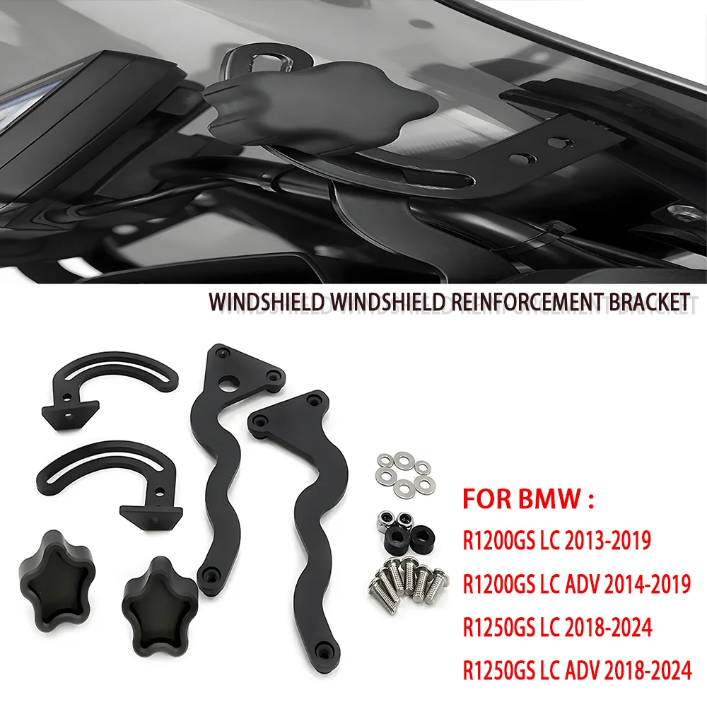 

R1200GS Adventure 13-23 Windshield Support Holder Windscreen Strengthen Bracket Kits for BMW R1250GS R 1200GS LC/ADV 2014-2022