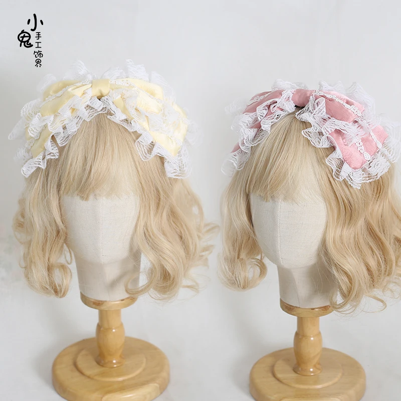 

Original Japanese soft sister joker lolita lolita lace bow hair band headdress hairpin KC