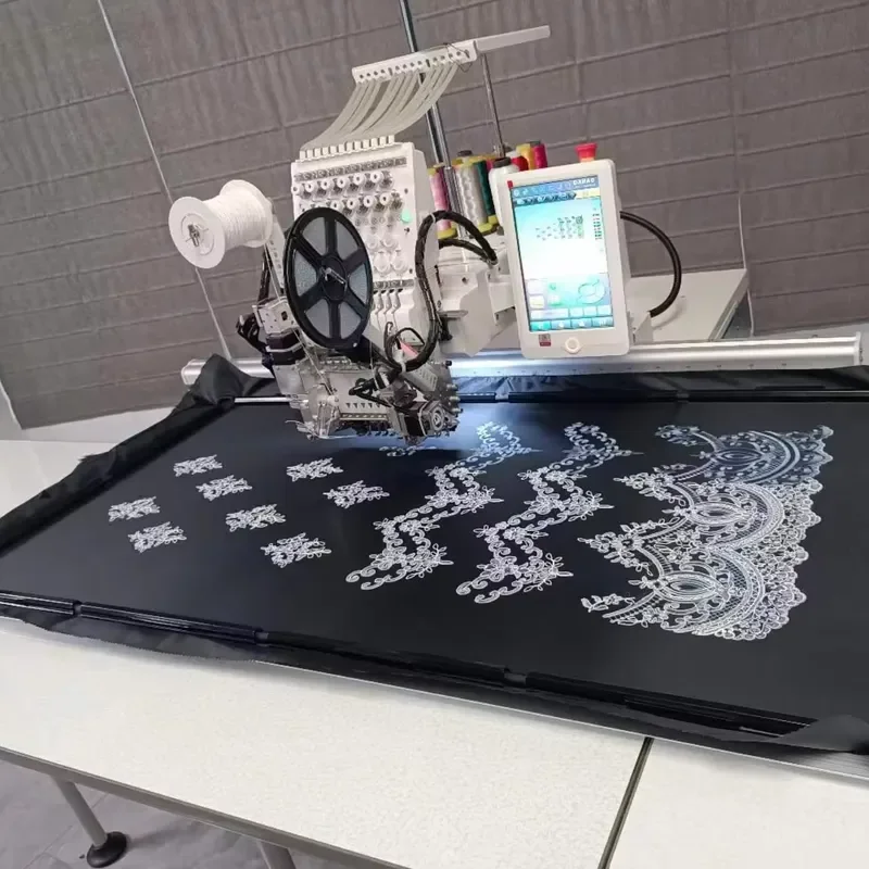 500 * 1200 mm single head embroidery machine, t-shirt embroidery machine with sequins and easy buttons