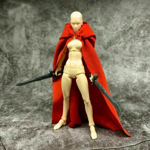 

1:12 Плащ с красной накидкой и шляпой для куклы SHF Body (без фигуры)