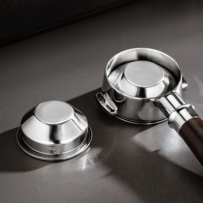 JUSTINLAU 51/53/58mm Stainless Steel Dosing Bowl Bottomless Portafilter for Espresso Extraction Precision Filter Basket Barista