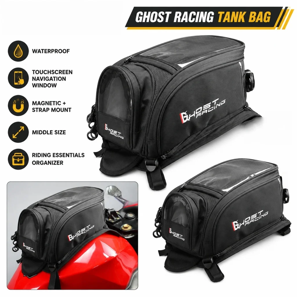 Universal Motorcycle Fuel Tank Sling Bag Waterproof Touchscreen Navigation Pouch Motorbike Outdoor Travel Storage Knight Gear