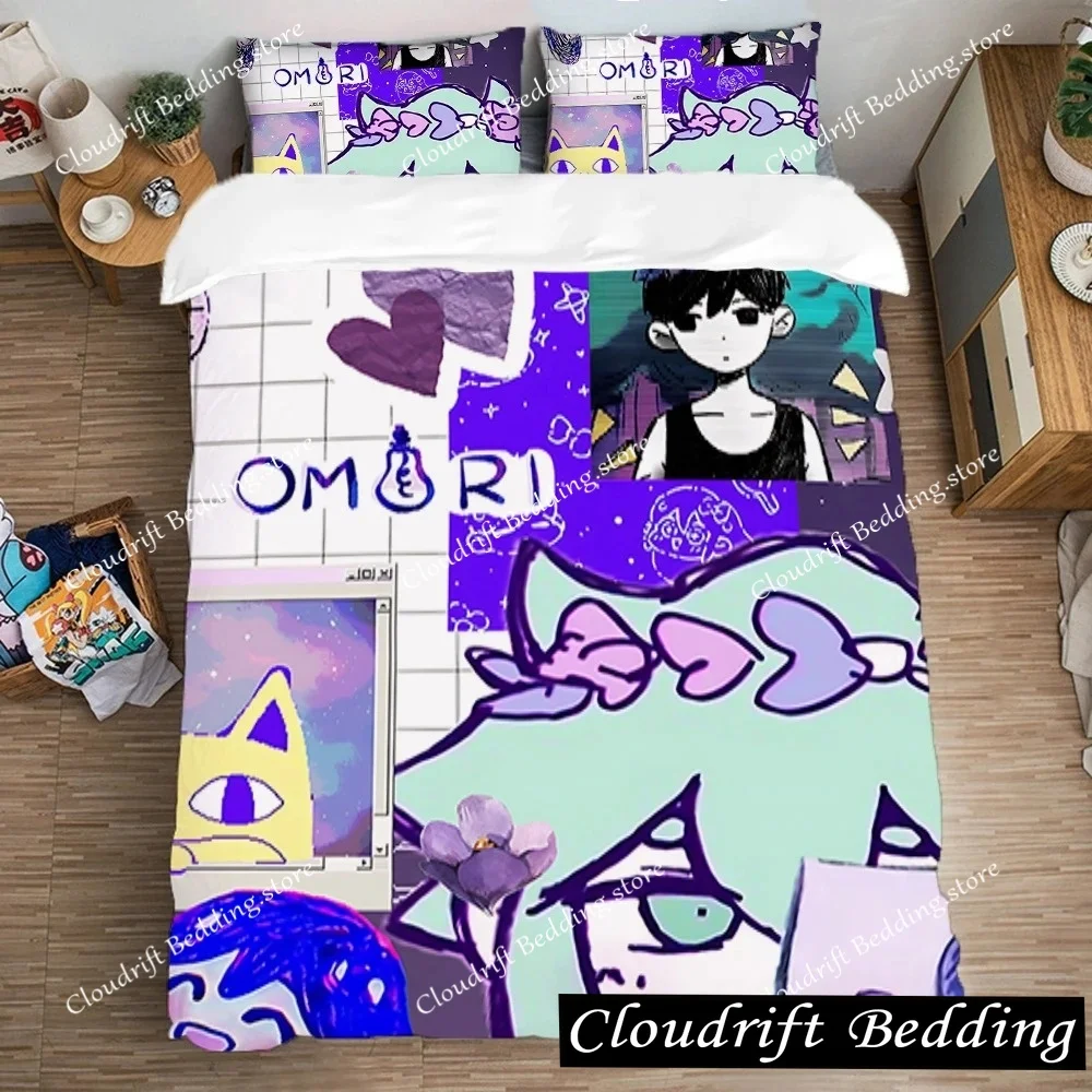 Single Double Large Size Bedding Decorations Duvet Cover Set Pillowcase Queen Bed Comforter Sets Art Fashion O-OMORIs Linen Home