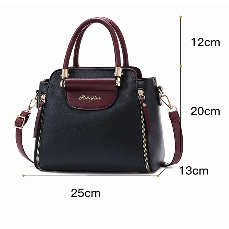 2024 New Design Women Leather Handbags Designer Ladies Hit Color Shoulder Bag Single Crossbody Bags European Fashion Handbag