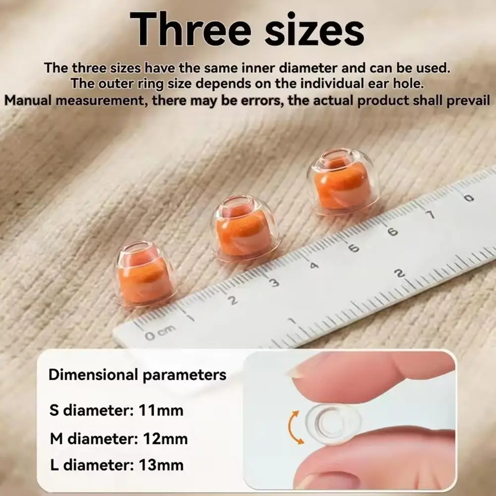 Comfort Liquid Silicone Foam Earplugs Orange Noise Reduction Ear Tips Suitable For Sony WF 1000XM6 In Ear Wireless Earbuds