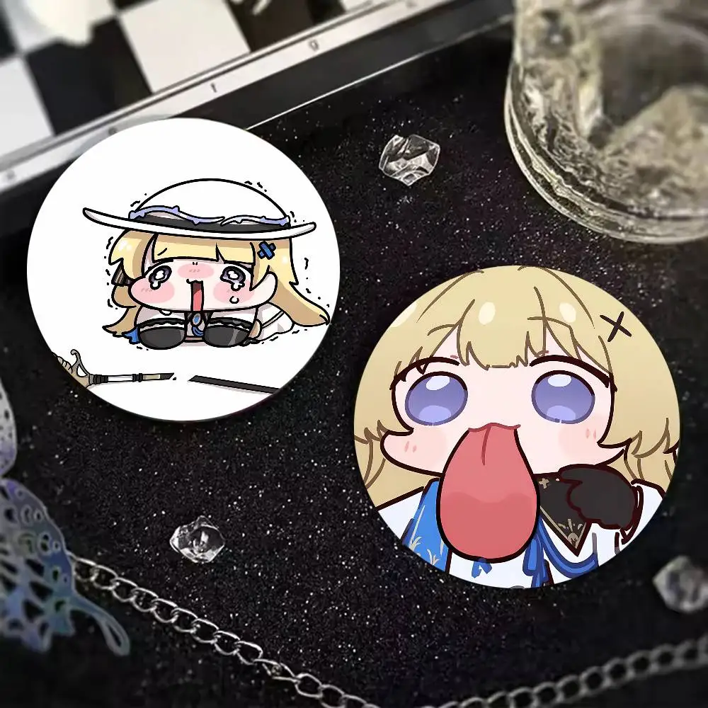 Funny Chibi Cute Phoebe Kawaii Girl Anime Gaming Badge Metal Brooch for Bag Clothes Hat Decor Cosplay Accessories Gifts