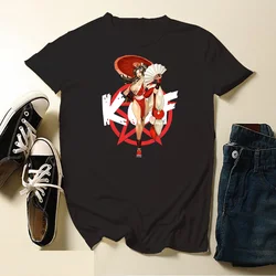 Fighter King Mai Shiranui Modal Print Y2k Breathable anime creative aesthetics Hipster men women universal short-sleeved T-shirt