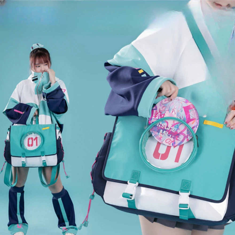 Genuine Original Hatsune Future Rhyme Commuter Shoulder Crossbody Large Capacity Pain Bag Miku Anime Peripheral