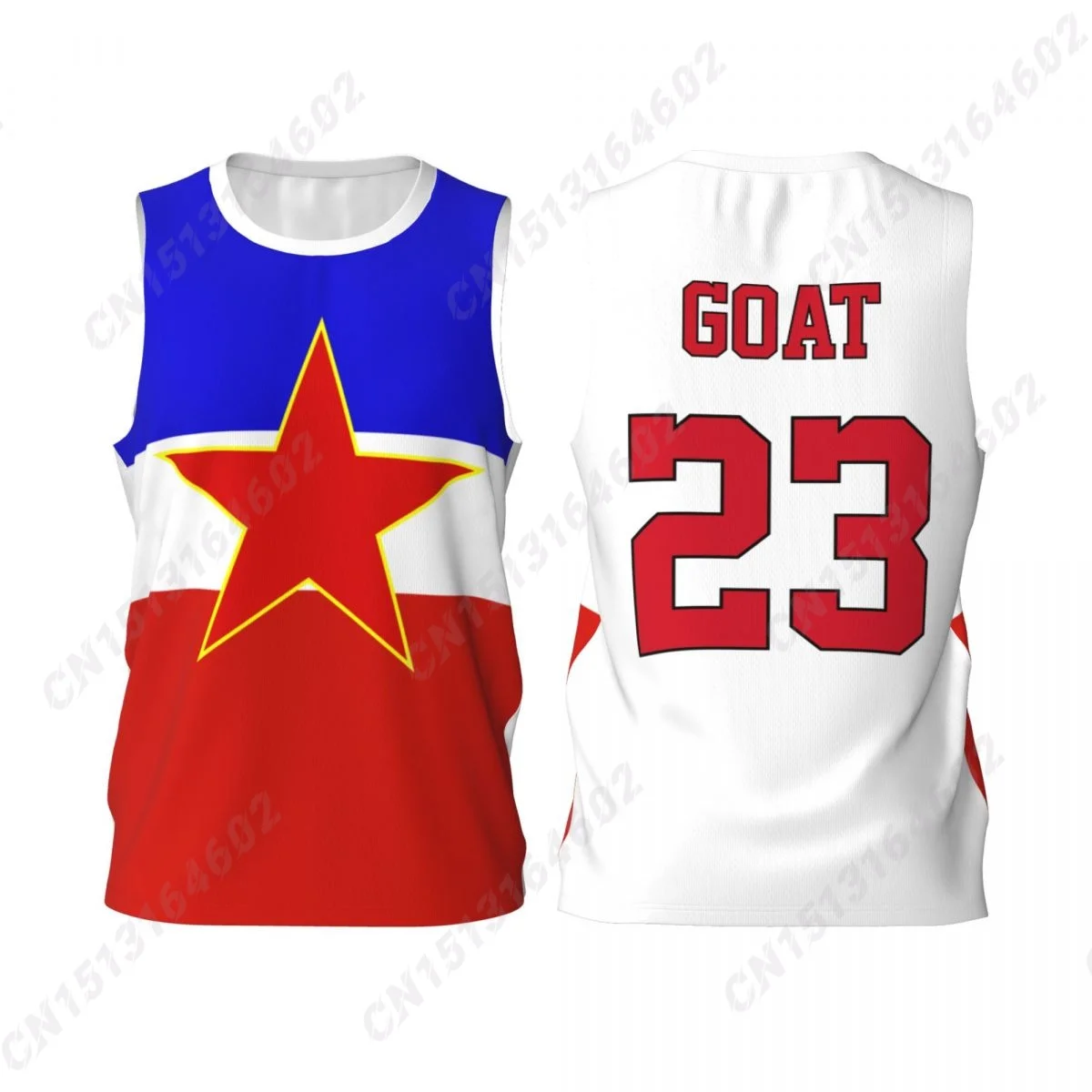 Custom Yugoslavia Gradient Flag 3D Printed Basketball Goat T Shirt Men Summer T-shirt For Running Fitness For Gift