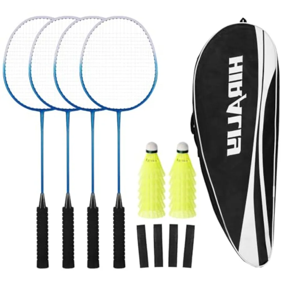 

Badminton Rackets Set for Backyards, Badminton Set, Includ 2/4 Rackets, 6/12 Birdies, 1 Carrying Bag, Outdoor Game for Adult Fa