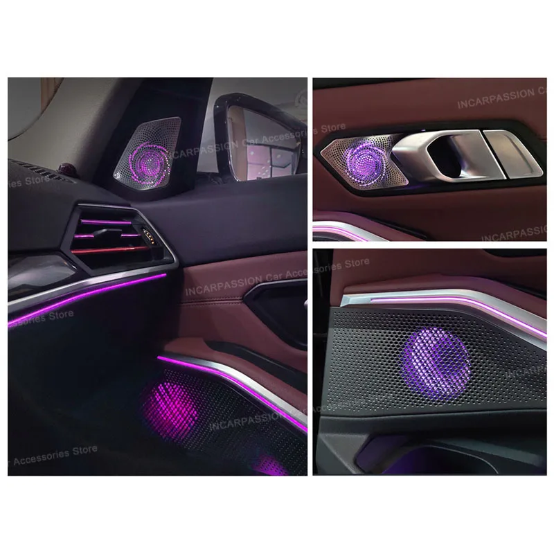 Ambient Light Speaker Cover for BMW 3 Series G20, BMW 3 Series G20 Speaker Upgrade Illuminate Midrange Tweeter Grille view 2