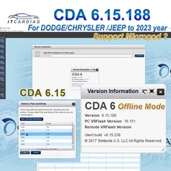CDA 6.15.188 CDA6 Engineering Software Work with MicroPod II 2 for FLASH PROGRAMMING AND VIN EDITING for CHRYSLER/DODGE/JEEP