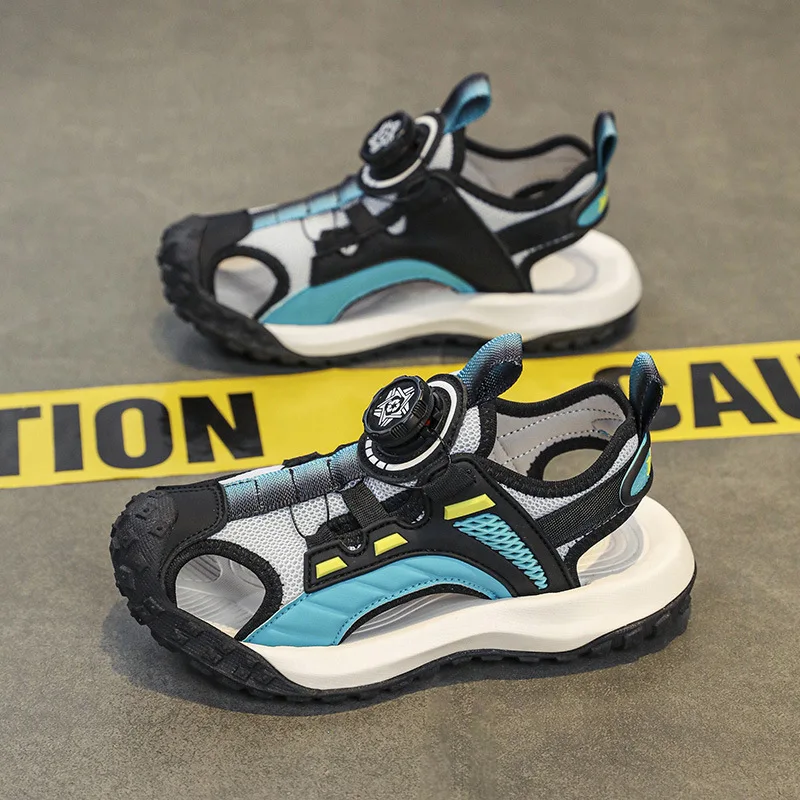 Baby Boys Girls Sandals 2026 New Summer Kids Sandals Hollow Out Sports Sandals Rotary Buckle Casual Footwear For Boys And Girls