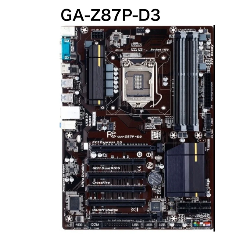 desktop motherboard lga 1150 ddr3 atx mainboard 100 testado ok totalmente trabalho gigabyte ga z87p d3 01