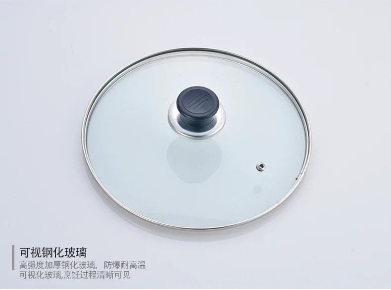 Thicken tempered glass pot cover pan lid with handle Cookware Kitchen Tools See-through Saucepan Skillet Wok Lid 12-40cm
