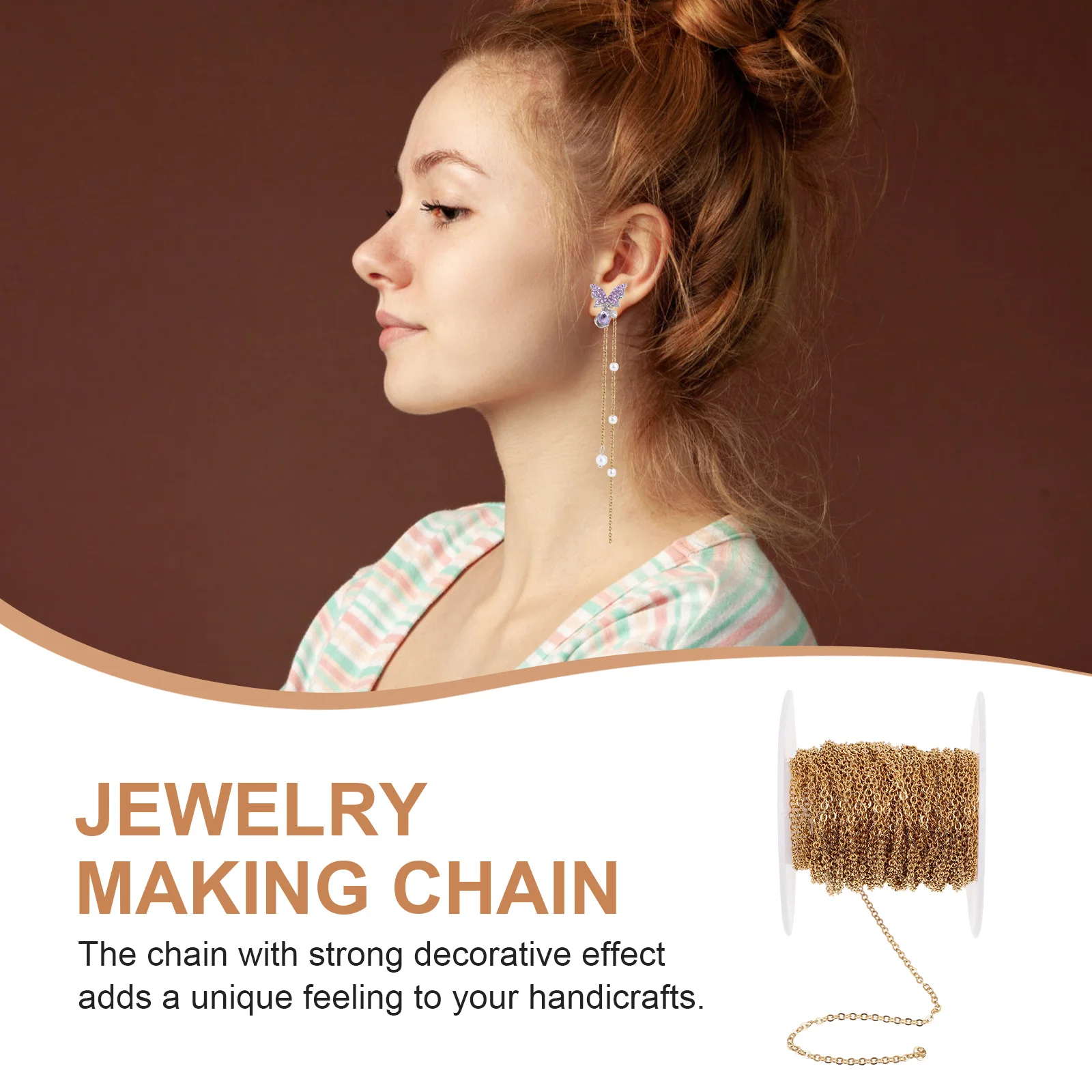 

1 Ring Jewelry Making Diy Bracelet Necklace Sweater Chain Handmade Accessories Lightweight Smooth Cuttable Decorative