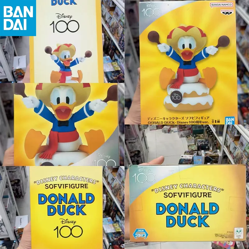 

Подлинная Bandai Namco Banpresto, торт на 100-летие, Дональд Дак, Микки Маус, Минни Маус, фигурка, модель, коллекционные игрушки, подарок, ПВХ