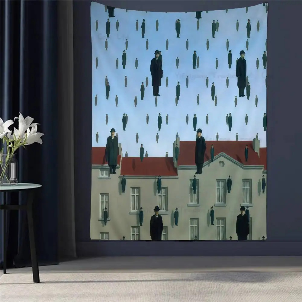 

Surrealism Painter Rene Magritte Cartoon Tapestry Bohemian Wall Tapestries Mandala Wall Hanging Sheets