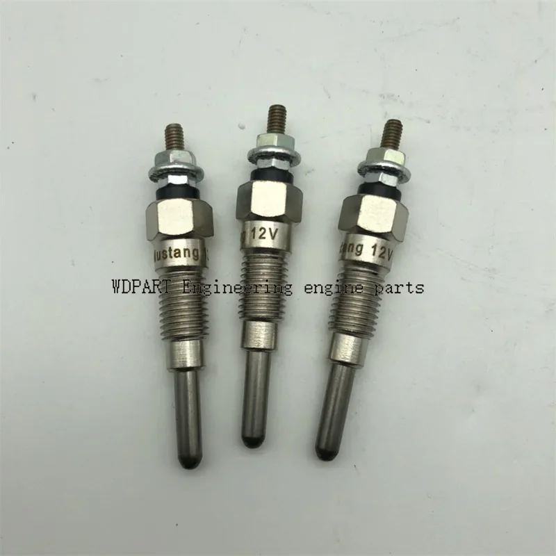 3PCS Glow Plugs 129795-77800 YM129795-77800 For Yanmar 3TN66L-UB 3TN72-UNK 3TNE74-UIA