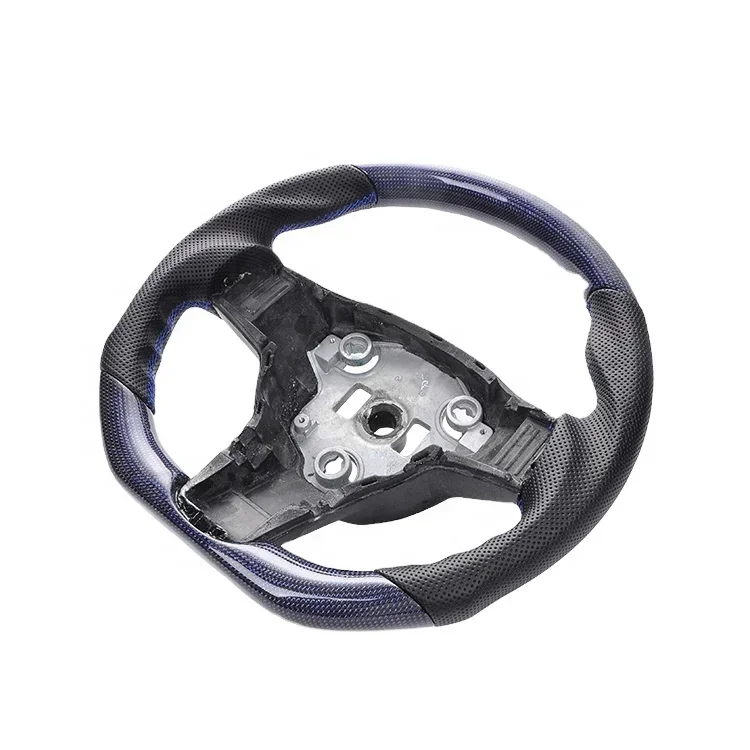 For Tesla Model 3 Carbon Fiber Steering Wheel Customized Steering Wheel Colorful Carbon Steering Wheel