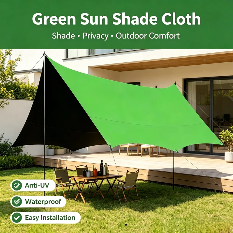Apple Green Knife Coated Tarpaulin Windproof Rainproof Cold Resistant Lock Temperature Moisturizing Outdoor Shade Canopy Cover