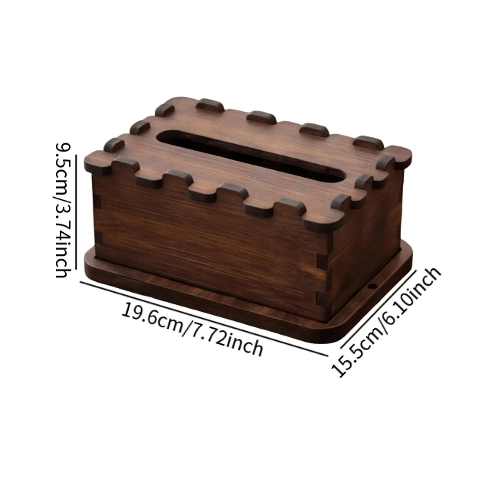 Rectangular Wooden Tissue Box Facial Tissue Holder Napkin Storage Organizer Modern Paper Case for Table and Counter