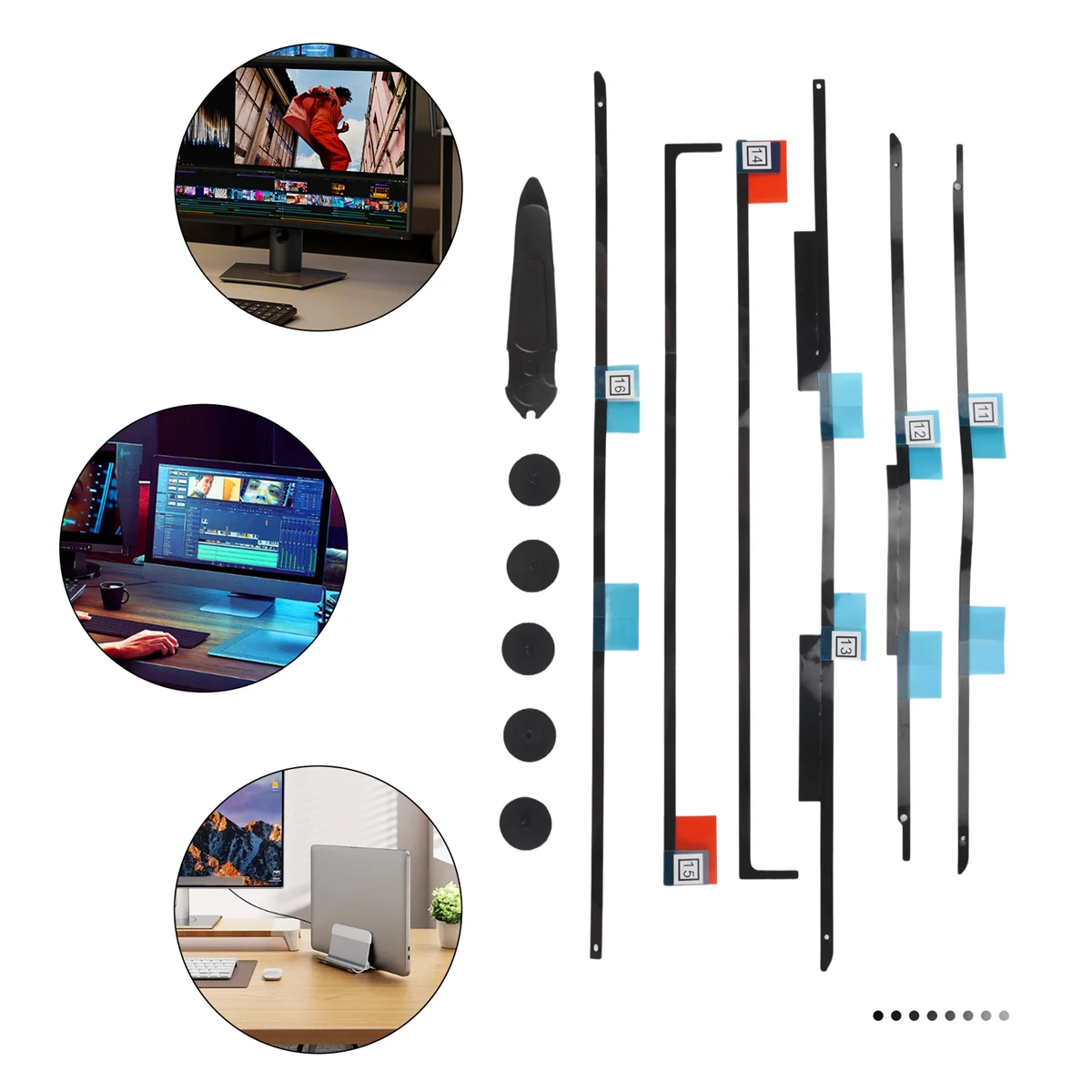 Kit de herramientas de apertura de cinta de tiras adhesivas LCD, rueda de apertura para IMac