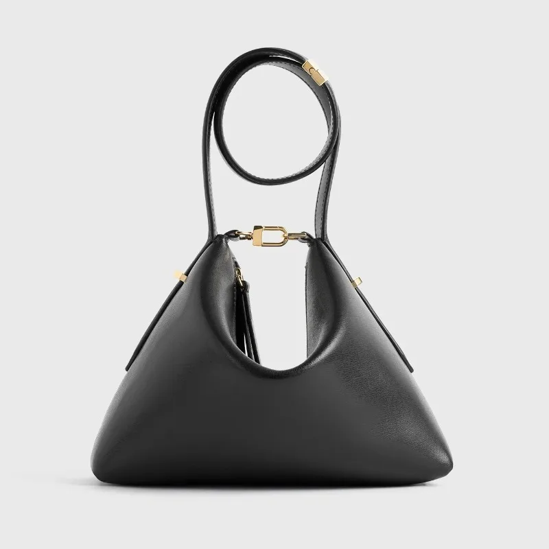 

Bevel Leather Wristlet Bags For Women High Quality Luxury Brand Designer Handbag Fashion Chic Elegant Minimalist Shoulder Bag