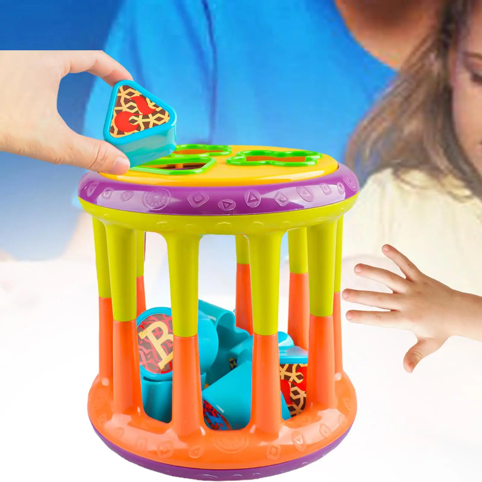 Shape Sorter Activity Cube 6 12 18 Months Baby Boys Girls Multipurpose Storage Box Fine Motor Skills Sorting Stacking Toy