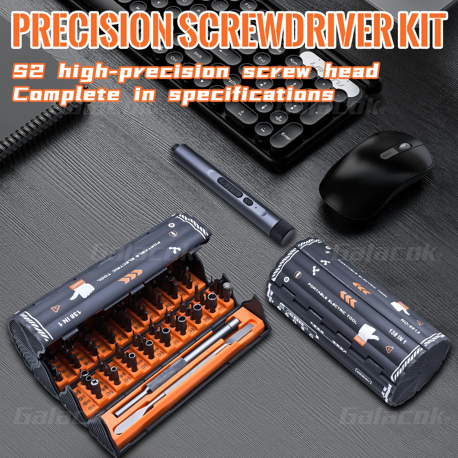 138 in 1 Precision Electric Screwdriver Set Magnetic Phillips Torx Hex Bits Professional Electronic Repair Tool Kit For PC Phone