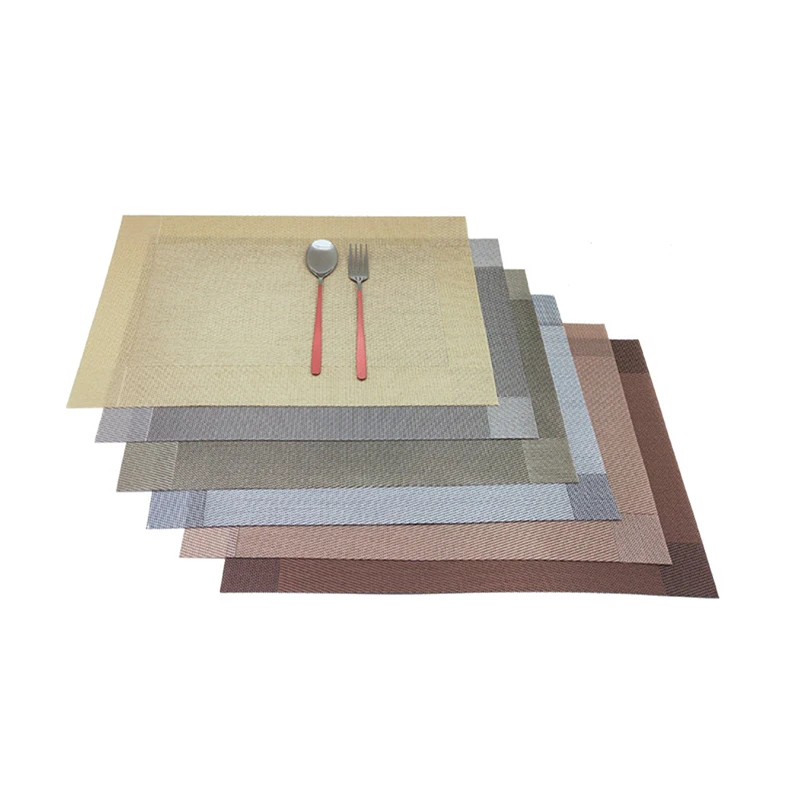 1Pcs Table Mat Set Non-Slip Bowl Pad Coaster Set Washable PVC Dining Table Placemats Modern Home Decoration Accessories