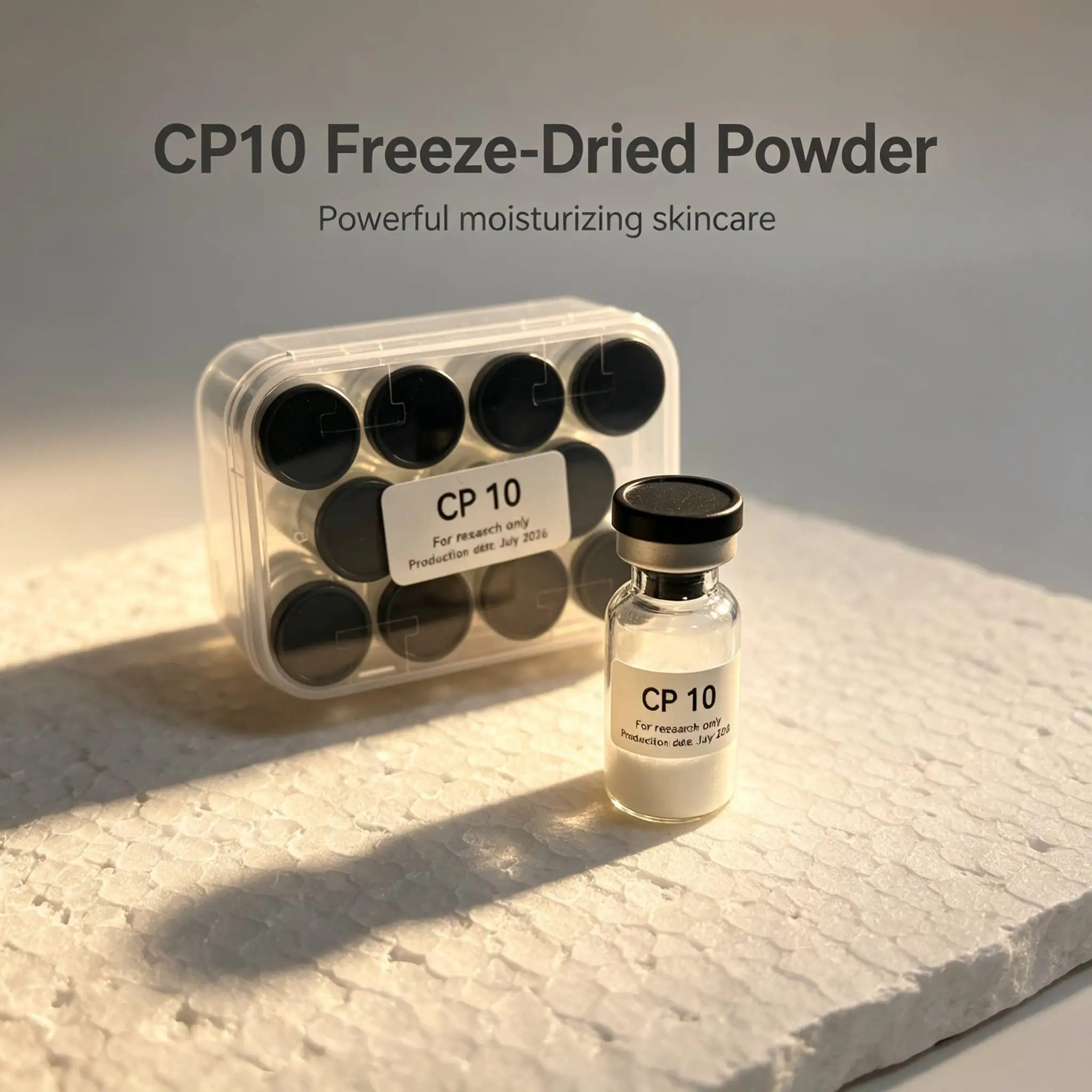(Random Cap Colors, Production Date Subject to Actual Goods) High‑Quality CP10 Freeze‑Dried Powder, 10 Vials Per Box，anti acne