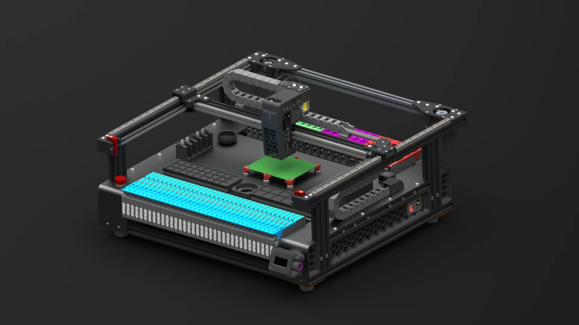 

Dual vision placement machine TORNADOSMT V2 CleverFeeder V2 openPNP