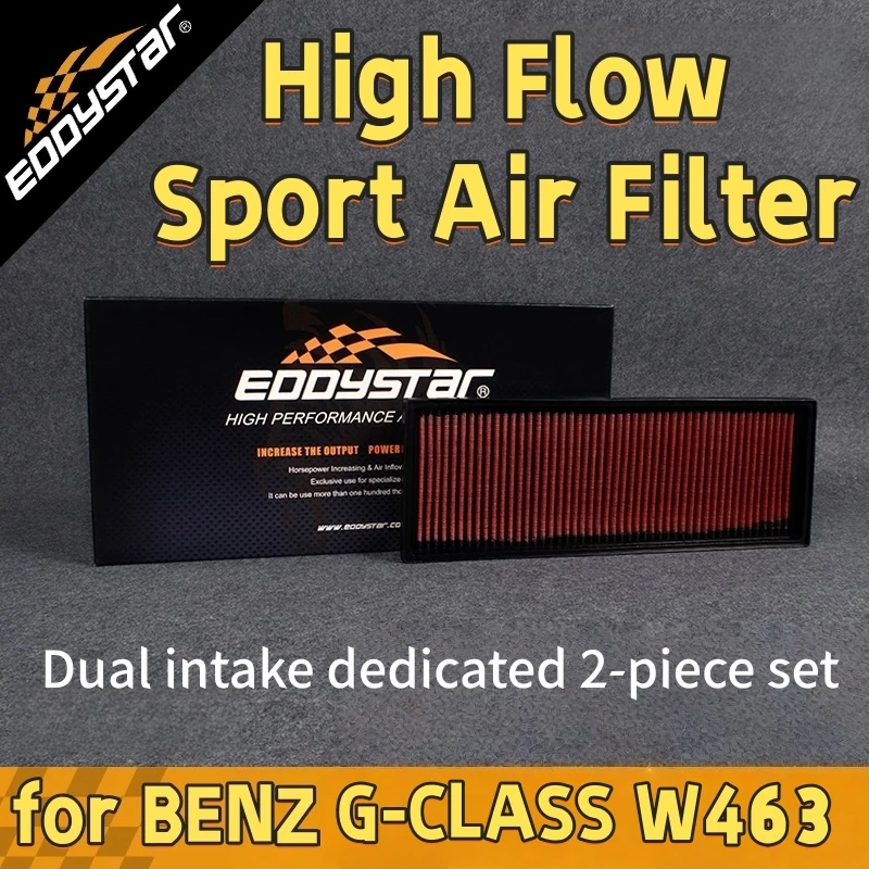 

High Flow Sport Air Filter for BENZ G320 500 55 AMg GL450 500 CLASS W463 X204 GLK280 300 350 Washable Racing Intake Filters