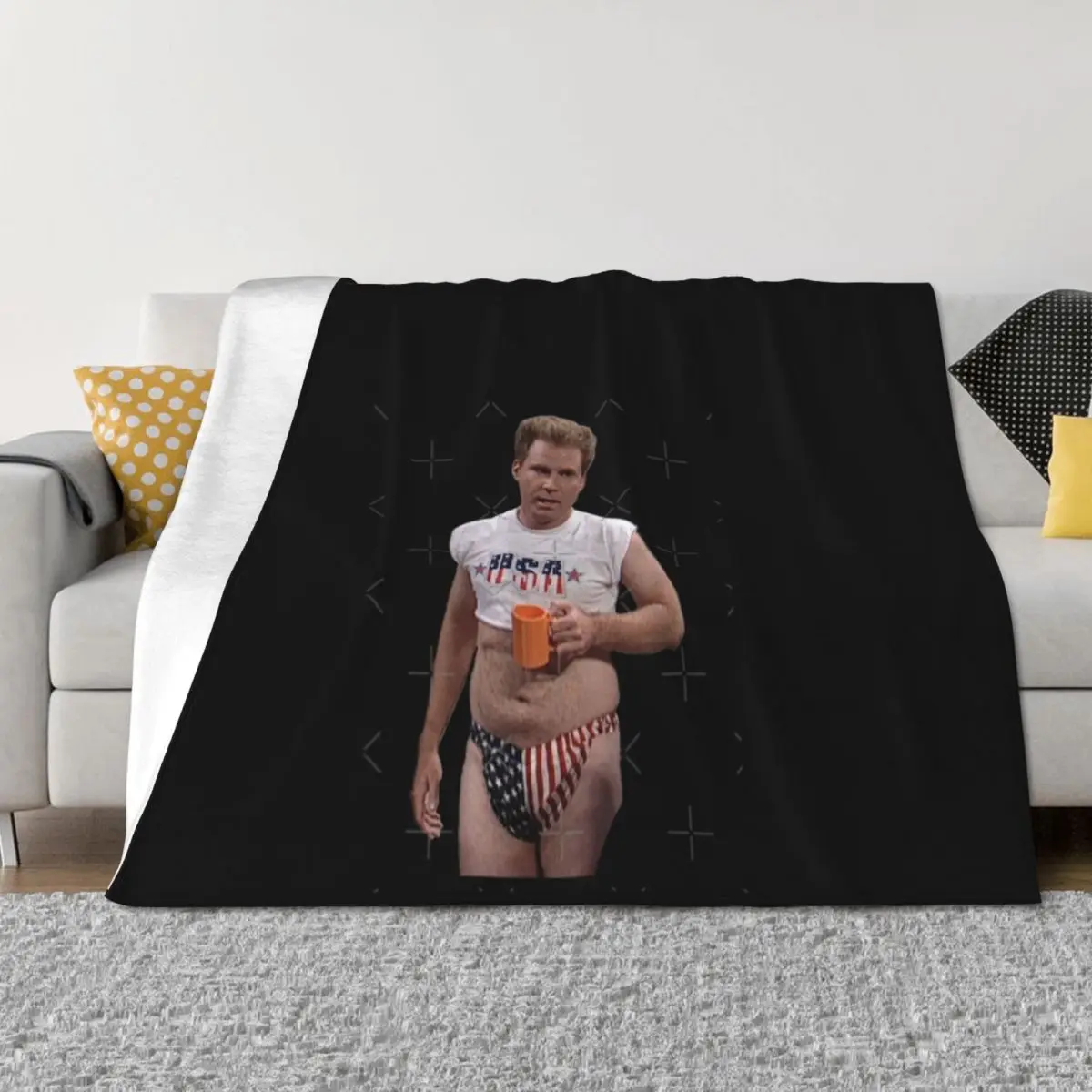 

Will Ferrell - 4th of July - SNL Classic Throw Blanket Blankets Sofas Of Decoration Shaggy Flannels blankets and throws Blankets