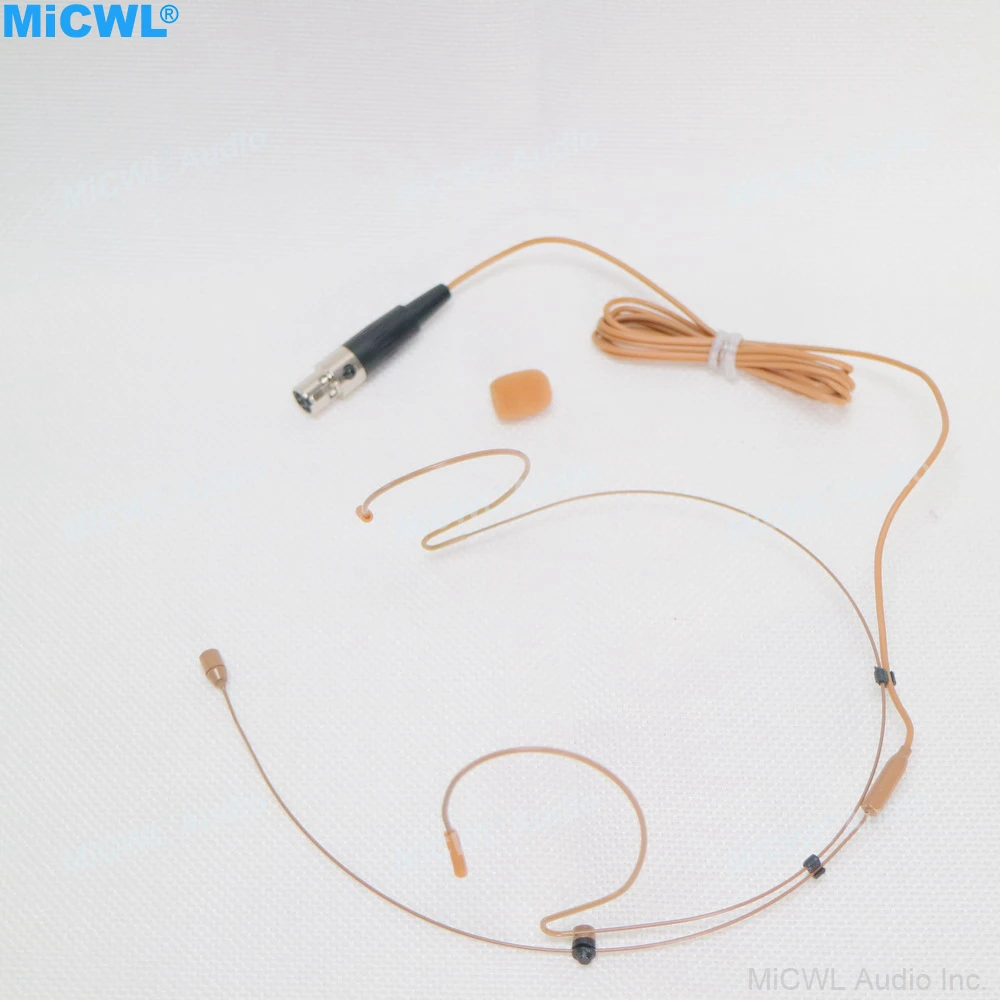 Tan Brown Headset Microphone TA4F Mini XLR 4Pin For Shure AD4Q AD4D ULXD4D QLXD ULXD SLXD Wireless System