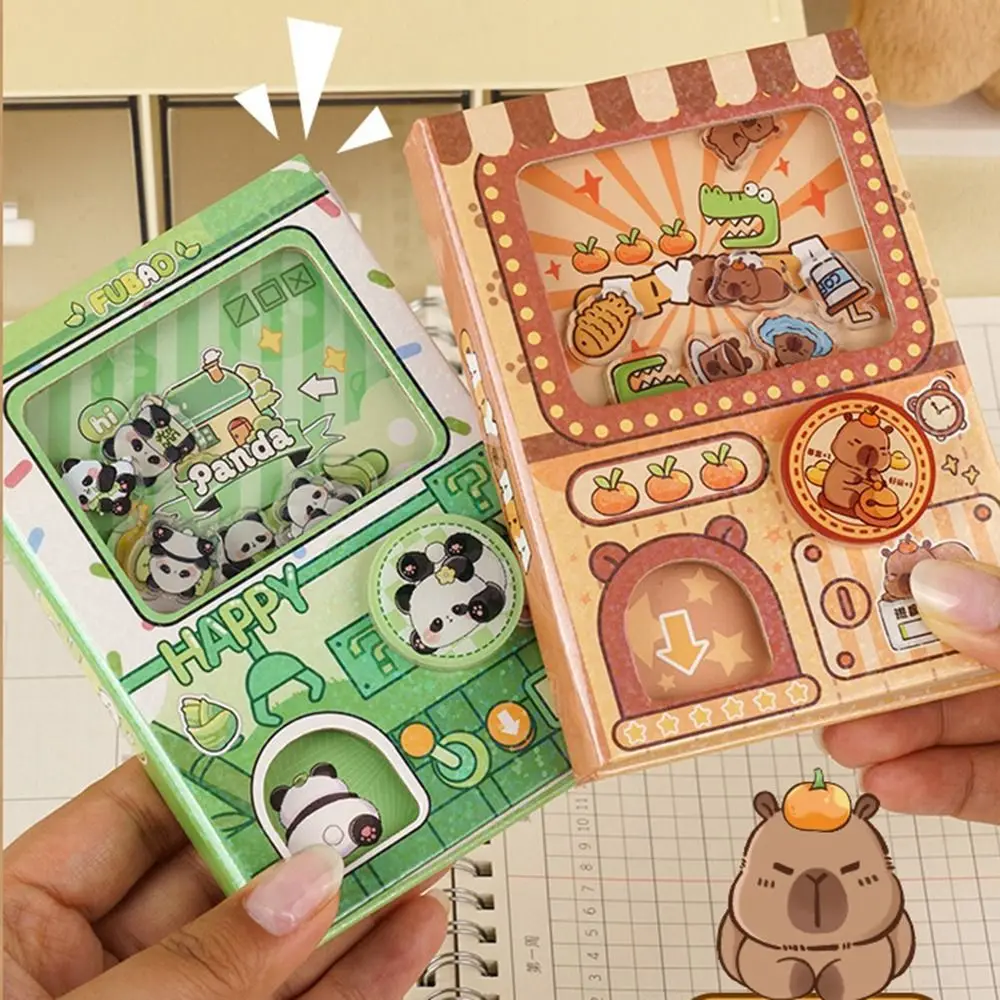 Creative Gashapon Machines Notebook Portable Egg Twisting Machine Capybara Pocket Book Hardcover Color Inner Page