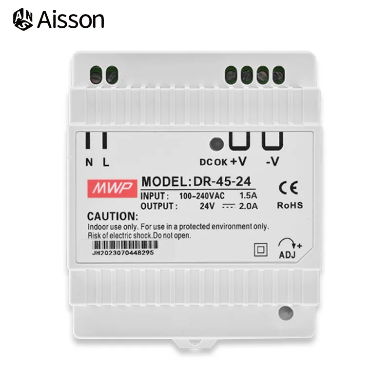 DR-45 45W Industrial DIN Rail Switching Power Supply Input 100-240V AC Output DC 5V 12V 24V 2A 4A 5A For Led Strip CCTV