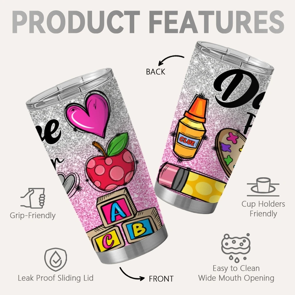 An Interesting Life Vacuum Flasks 20oz Stainless Steel Travel Mug with 2 Lids & Reusable Straw Vacuum Insulated Coffee Cup