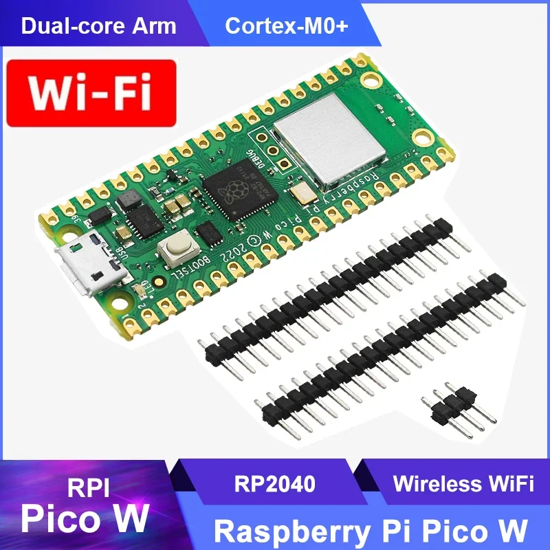 

Raspberry Pi Pico W / Pico Wireless WiFi RP2040 Microcontroller Development Board for Micro Python Rasberry Pi Pico W Module