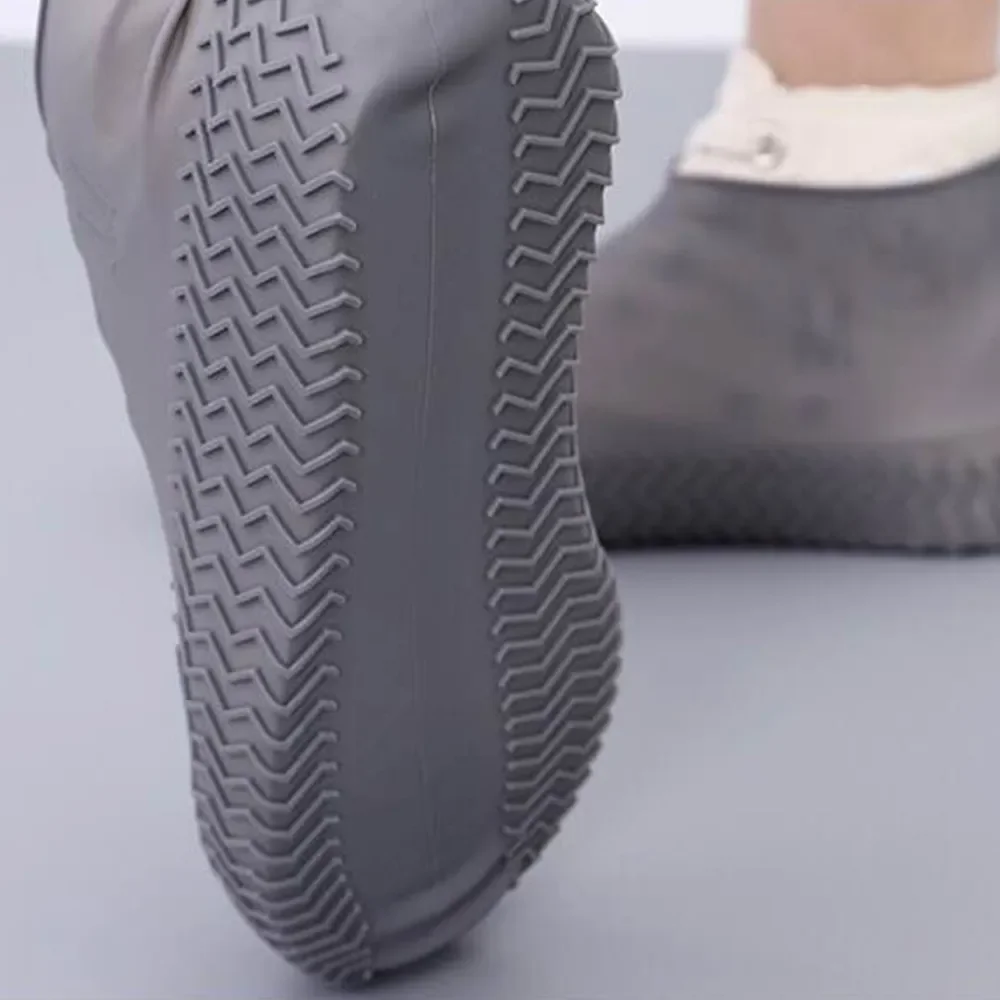 Wasserdichte Schuhüberzüge aus Silikon, rutschfest, für Regenstiefel, Unisex, Sneakers-Schutz für regnerische Tage im Freien, wiederverwendbare Regenschuhüberzüge – Detail 8
