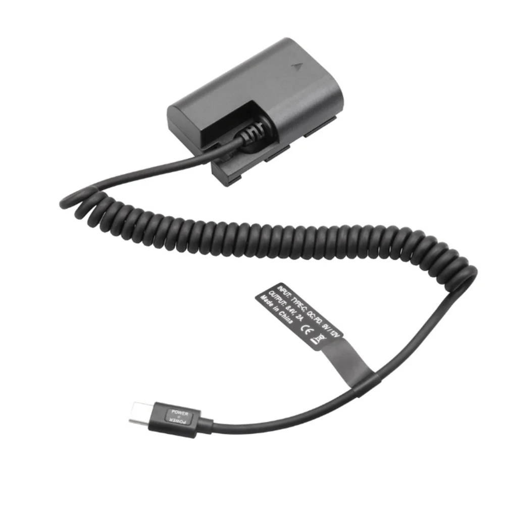 ABS + PC Dummy Battery Adapter for Canon 5D/5D/5D4/6D/6D2/60D/7D/7D2/70D/80D/90D/5DSR/R/R5/R5C/R6/R6II/R7