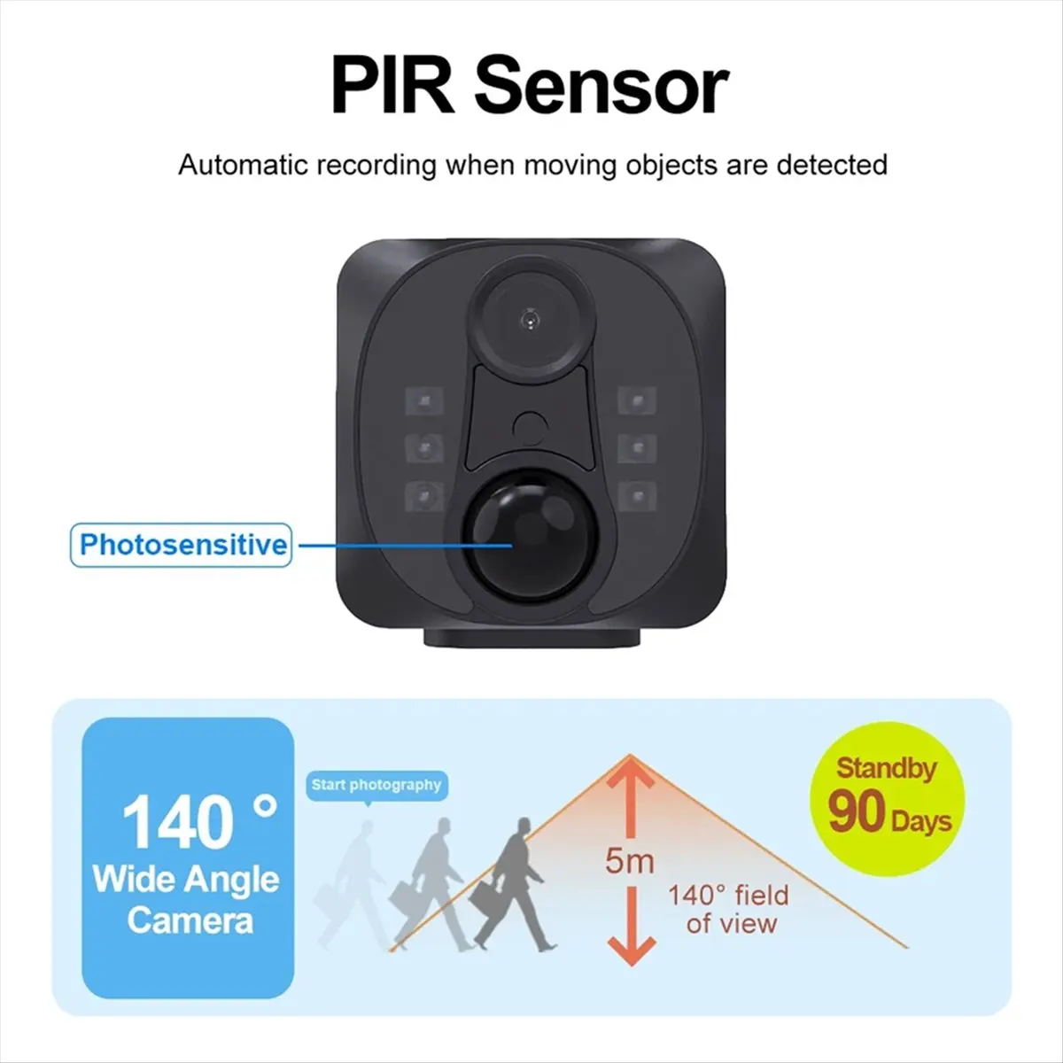 AS62 WD22 4MP Wireless Security Camera PIR Alarm Two-Way Audio Night Vision Mini WiFi Cameras Surveillance Cam 90D Standby view 6