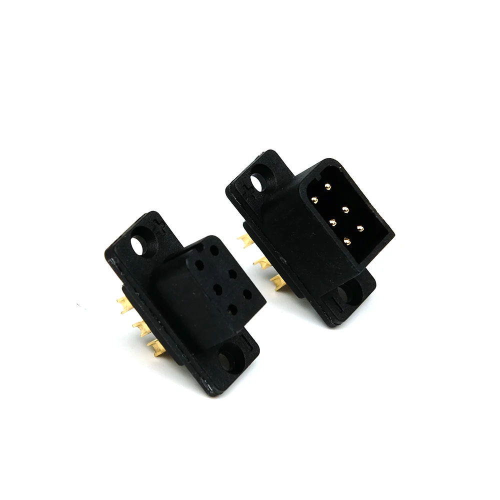 1Pair MPX6 6P Steering Gear Quick Release Connector Multi Wire Servo Extension Plug Male Female for DIY RC Turbine Jet Aircraft