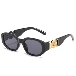 Lunettes de soleil ovales de marque de luxe pour hommes et femmes, créateur de mode, lunettes tendance, V Biggies, UV400