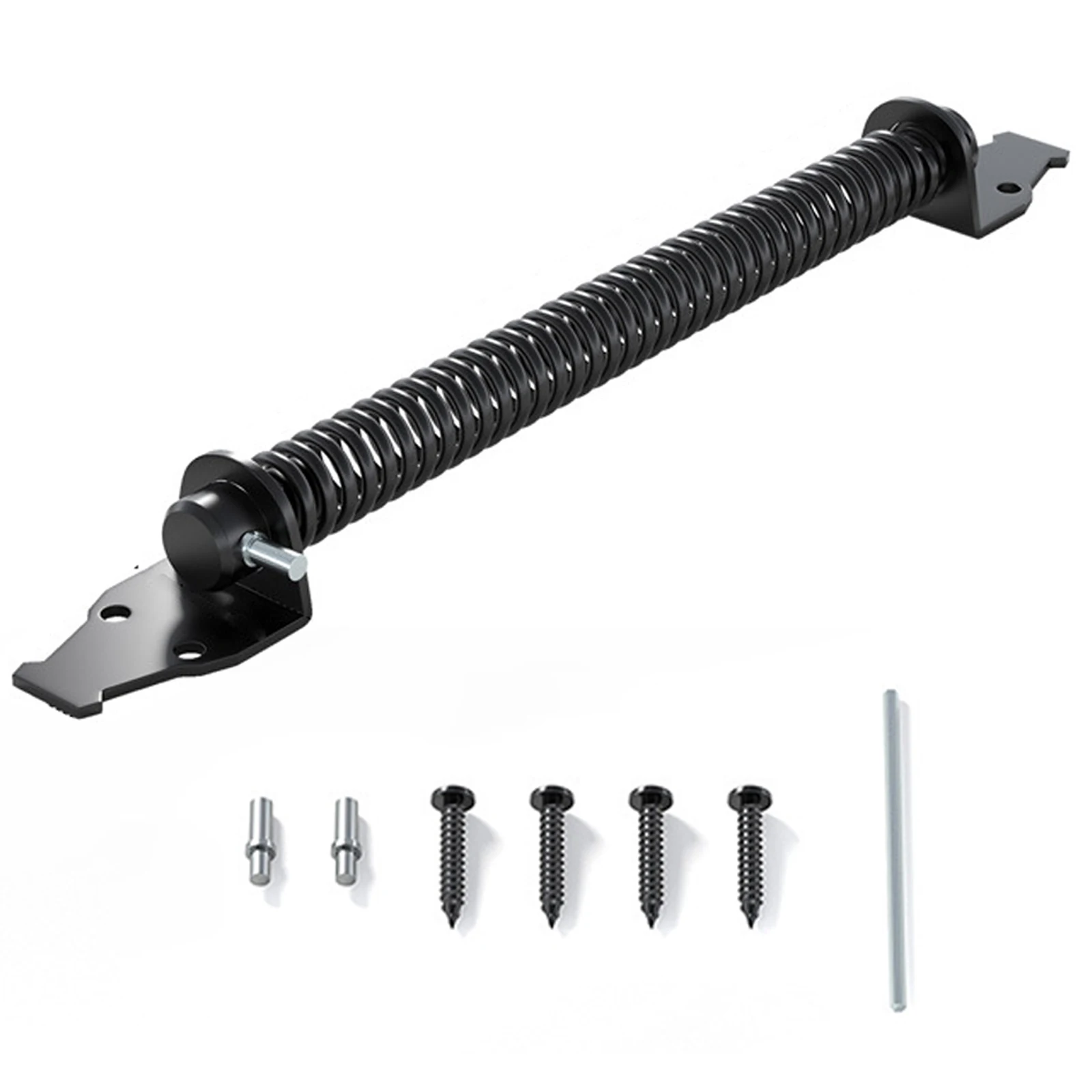 

Self Closing Gate Spring Hardware Adjustable Spring Closure for Outdoor Garden Wooden Gate Metal Stretchy Closer for Wooden Gate