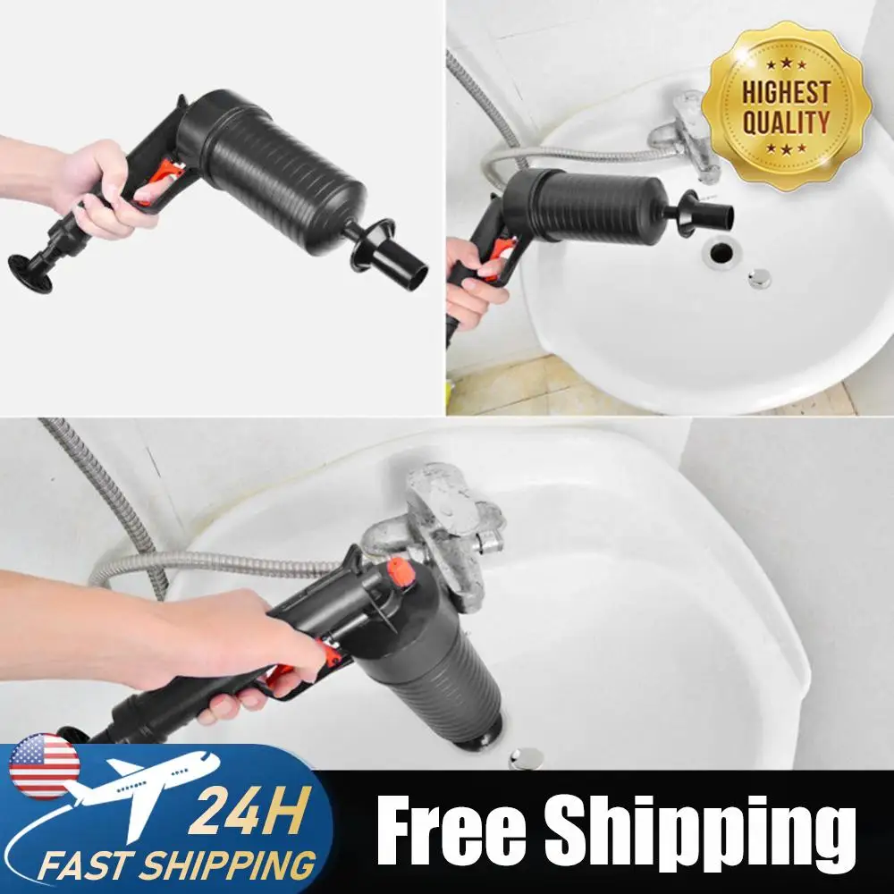 

Pneumatic Pipe Plungers Powerful Manual Sink Plunger Drain Clog Remover Tool Toilet Sink Plunger for Toilets Showers