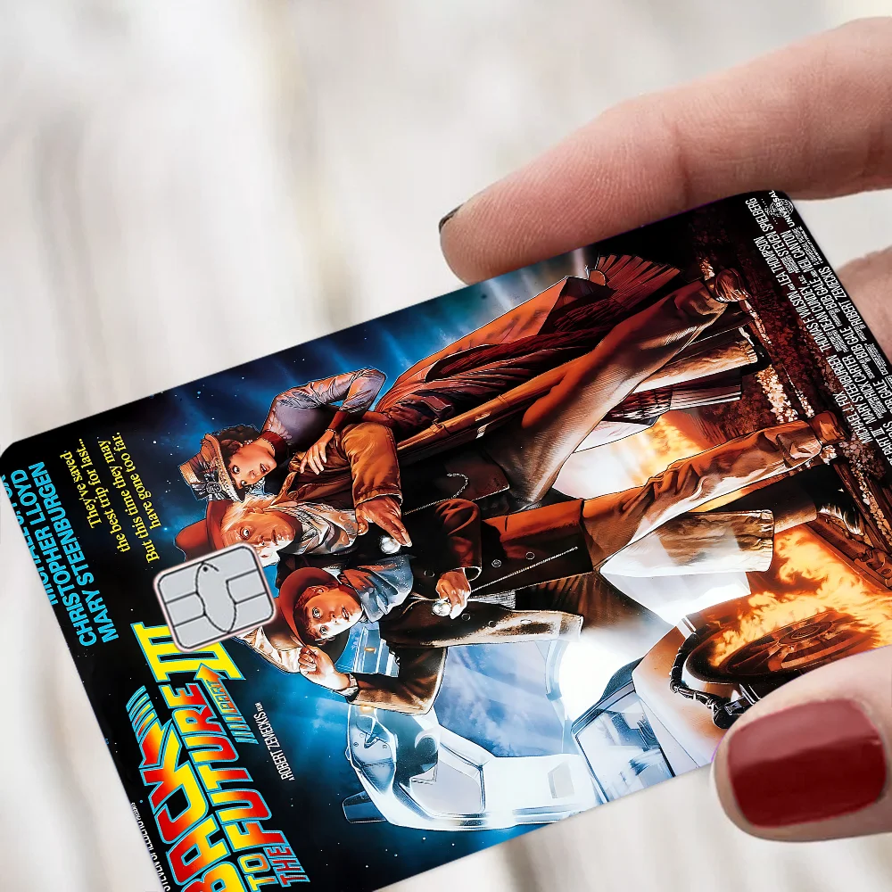 Movie B-Back To The Future Credit Card Skin Stickers For VISA Bank Card Transportation Card Sticker Anti-scratch Women Gift