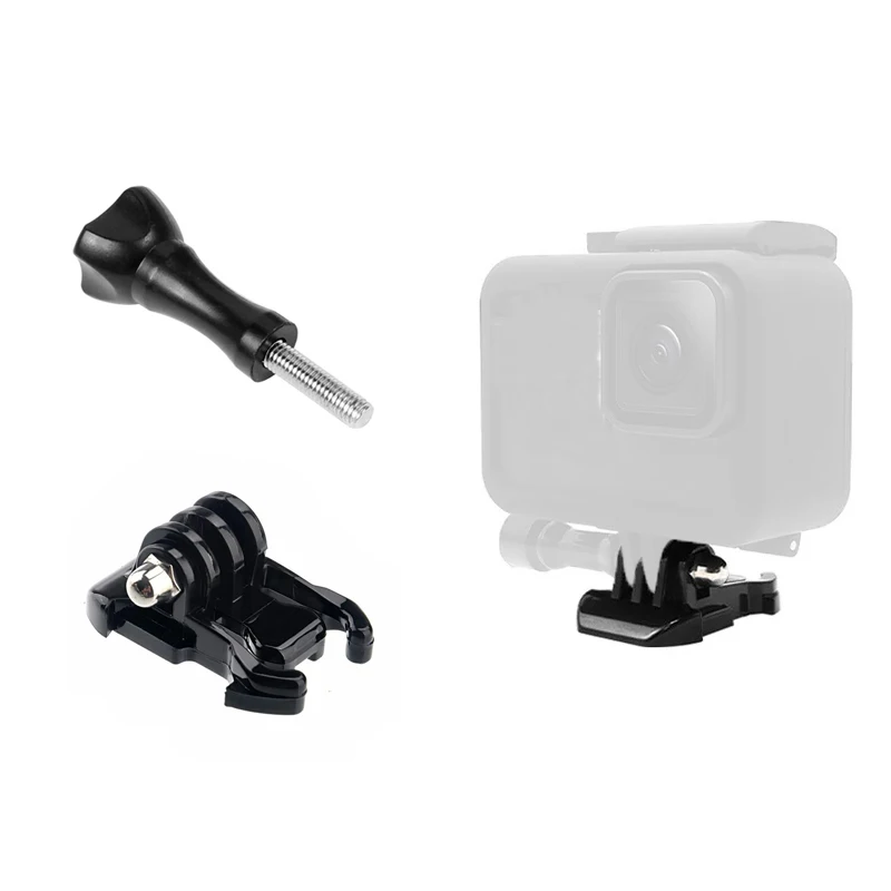 Sports camera Accessories helmet mount set with hook buckle J Straight mounting base for GoPro Hero Insta360 Xiaomi Yi accessory