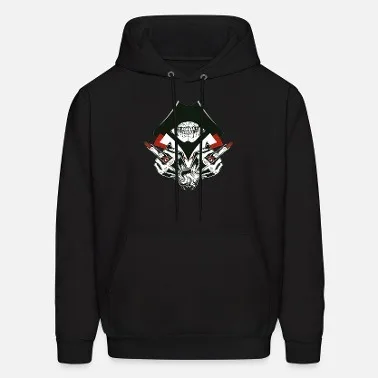 

Autumn and Winter Whimsical Gun - Skull Cotton Hoodie, Perfect for Expressing Rebellious Spirit